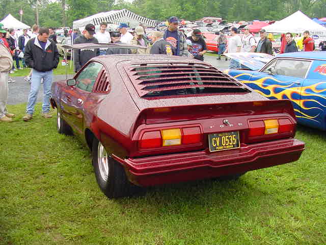 A modified 1977 Mustang II